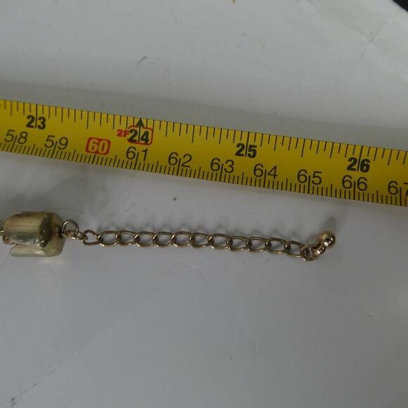 Mixed Material Braided Woven Bib Statement Necklace Fabric Pearl Rhinestones - Picture 9 of 10